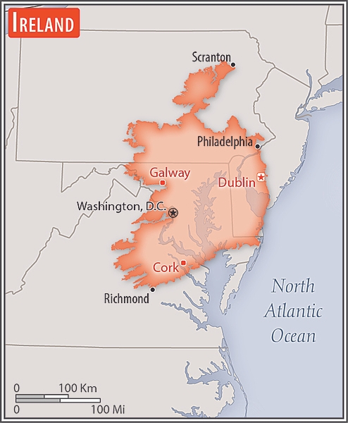 Area comparison map